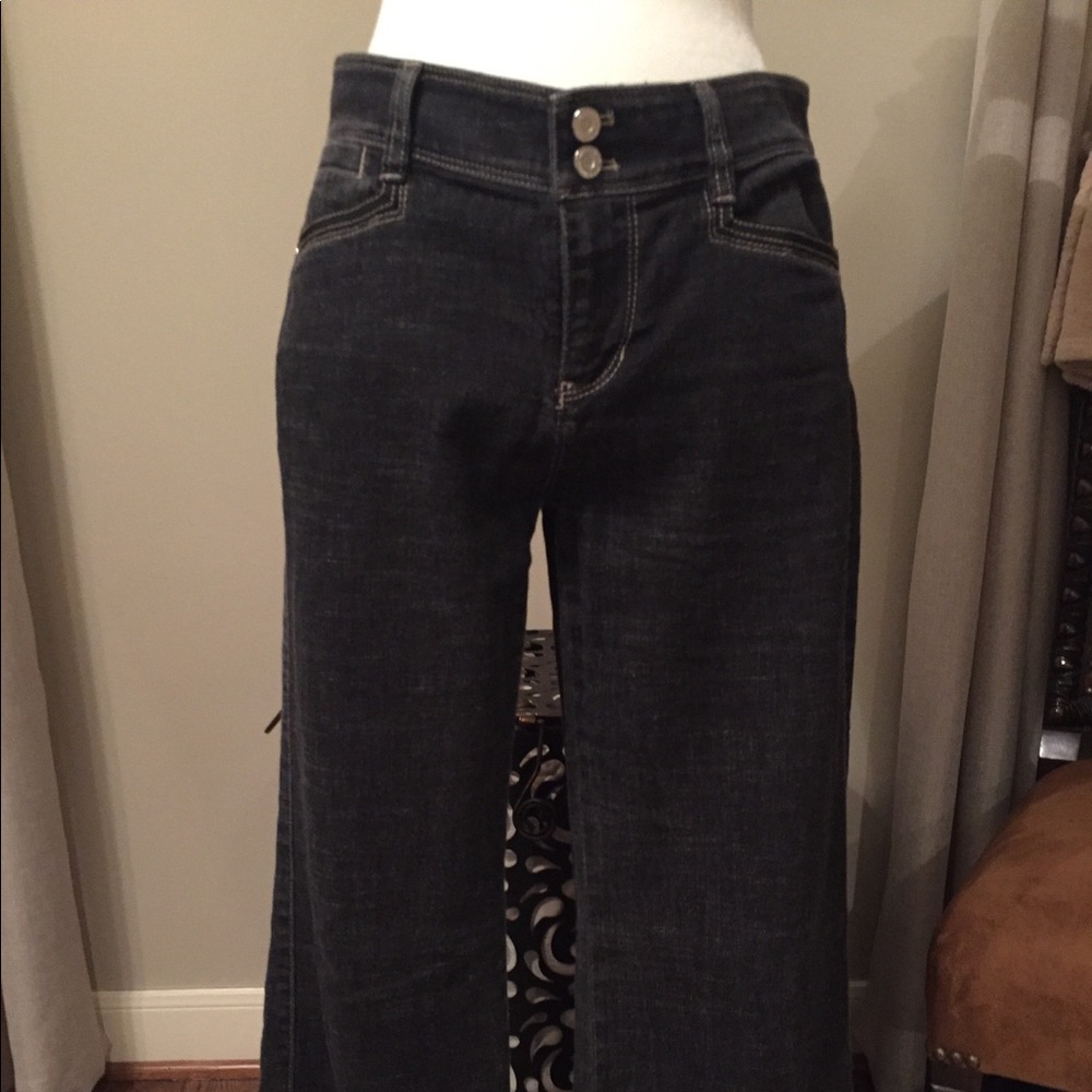 White House Black Market black denim slacks